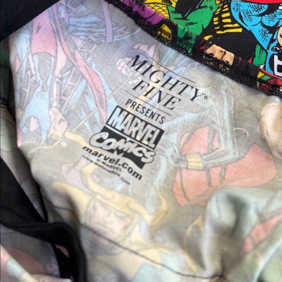 Marvel Dress Black Mighty Fine Presents Vintage Comics Avengers sz L - Picture 9 of 10